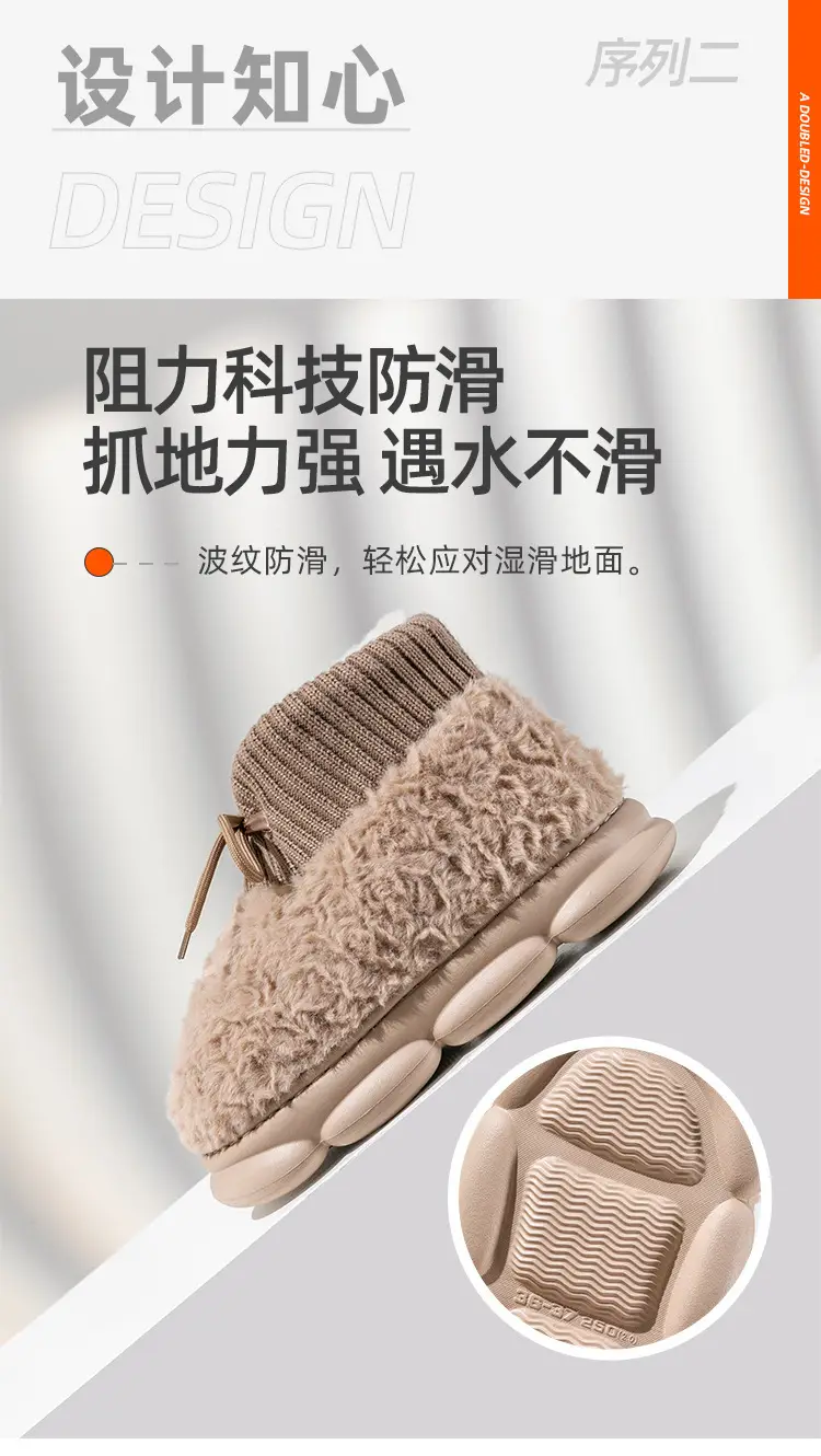 Women Winter Cotton Slippers Thick Warm High Heel — feature 11