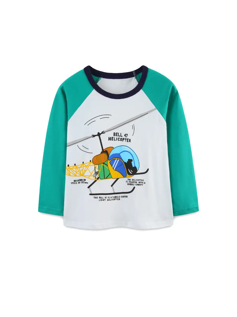 Autumn Cartoon Long Sleeve T-Shirt for Boys - Image 3
