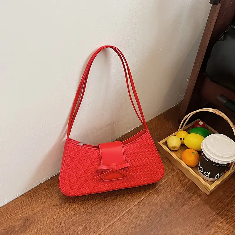 Women Crossbody Bag Cream Woven 2025 Summer - Image 3