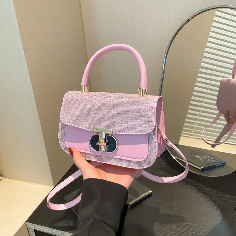 Pink Glitter Crossbody Bag for Women 2025 - Image 2