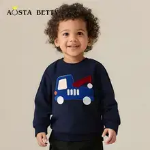 Green Long Sleeve Pullover for Boys Knitted Cotton — feature 9