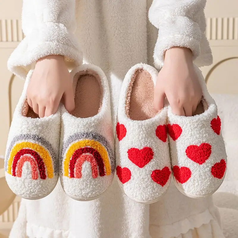 Cross-Border Popular Strawberry Cartoon Cotton Slippers for Couples, Non-Slip Thick-Soled Cute Indoor Warm Plush Slippers - Image 6