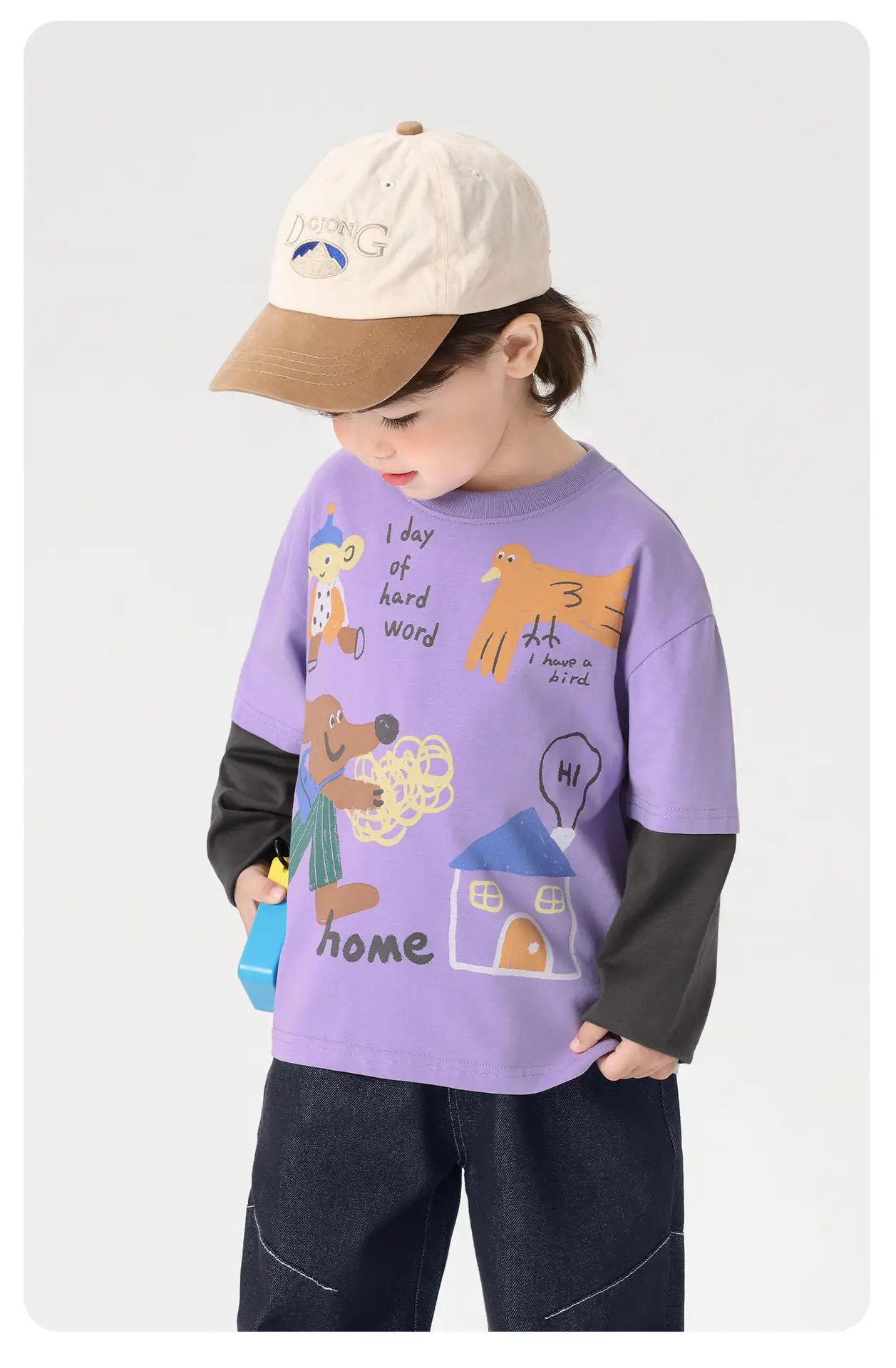 Right European Boys Cotton Two-Piece T-Shirt Spring — feature 14