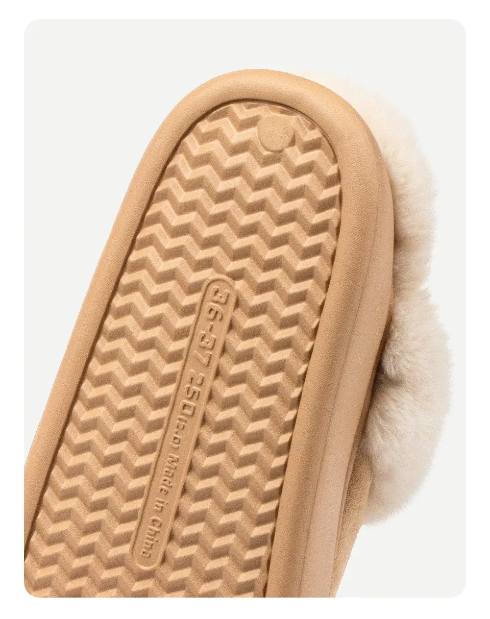 Thick-Soled Fashionable Home Cotton Slippers with High Heels, Plush Winter Women's Slippers, Fleece-Lined and Thickened for Warmth, Casual and Suitable for Outdoor Wear — feature 5
