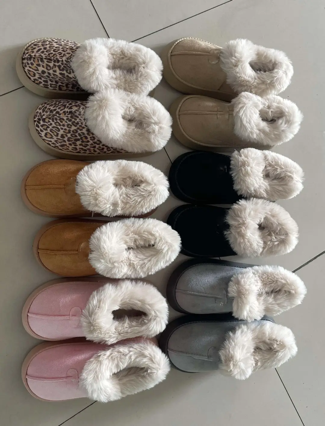 New Cross-Border Amazon Home Cotton Slippers, Warm and Thickened, Couple Style, Simple Autumn and Winter Indoor Half-Heel Slippers for Home Use — feature 2