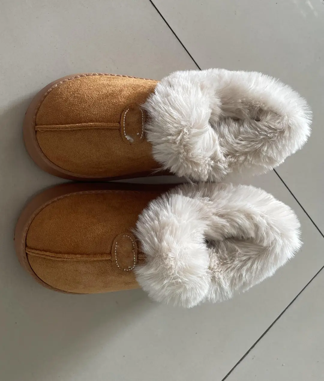 New Cross-Border Amazon Home Cotton Slippers, Warm and Thickened, Couple Style, Simple Autumn and Winter Indoor Half-Heel Slippers for Home Use — feature 3