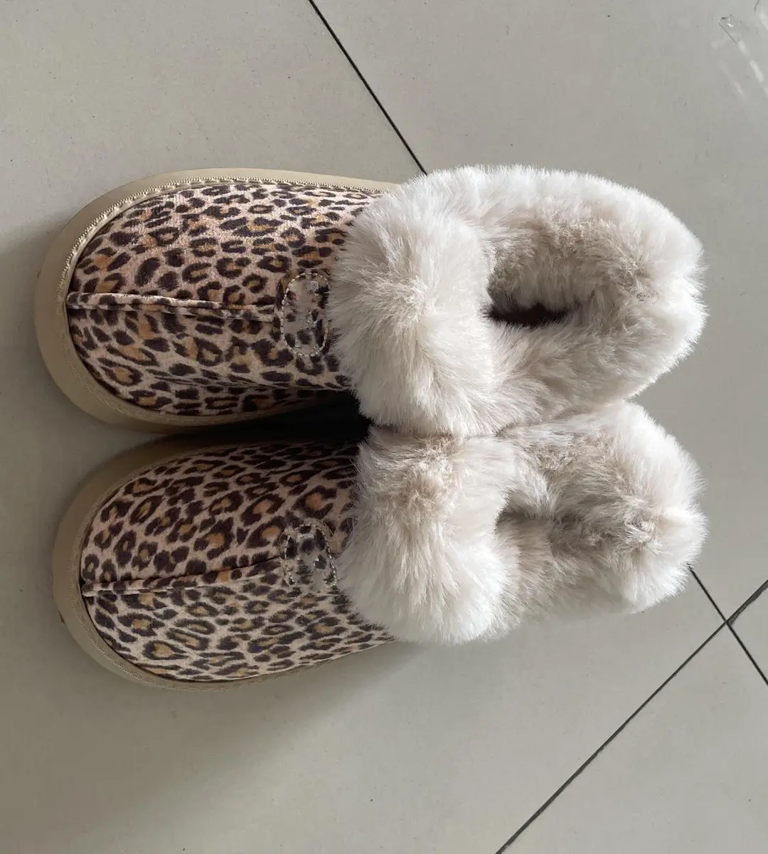 New Cross-Border Amazon Home Cotton Slippers, Warm and Thickened, Couple Style, Simple Autumn and Winter Indoor Half-Heel Slippers for Home Use — feature 4