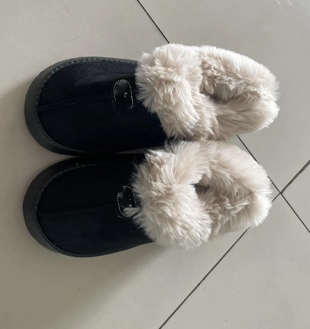 New Cross-Border Amazon Home Cotton Slippers, Warm and Thickened, Couple Style, Simple Autumn and Winter Indoor Half-Heel Slippers for Home Use — feature 6