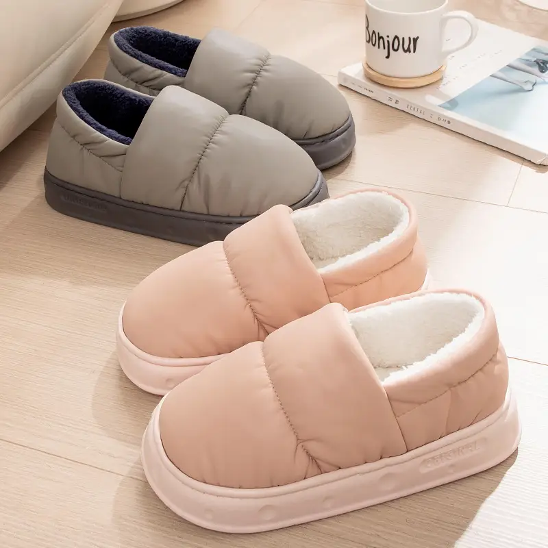 Waterproof Cotton Slippers for Women, Winter 2025 New Model, Couple's Indoor Home Non-Slip Warm Thick-Soled Outdoor Cotton Slippers for Men - Image 7