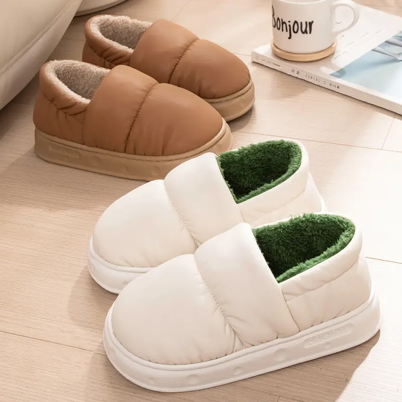 Waterproof Cotton Slippers for Women, Winter 2025 New Model, Couple's Indoor Home Non-Slip Warm Thick-Soled Outdoor Cotton Slippers for Men - Image 8