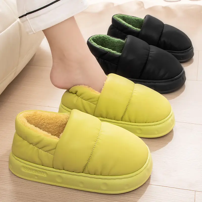 Waterproof Cotton Slippers for Women, Winter 2025 New Model, Couple's Indoor Home Non-Slip Warm Thick-Soled Outdoor Cotton Slippers for Men - Image 10