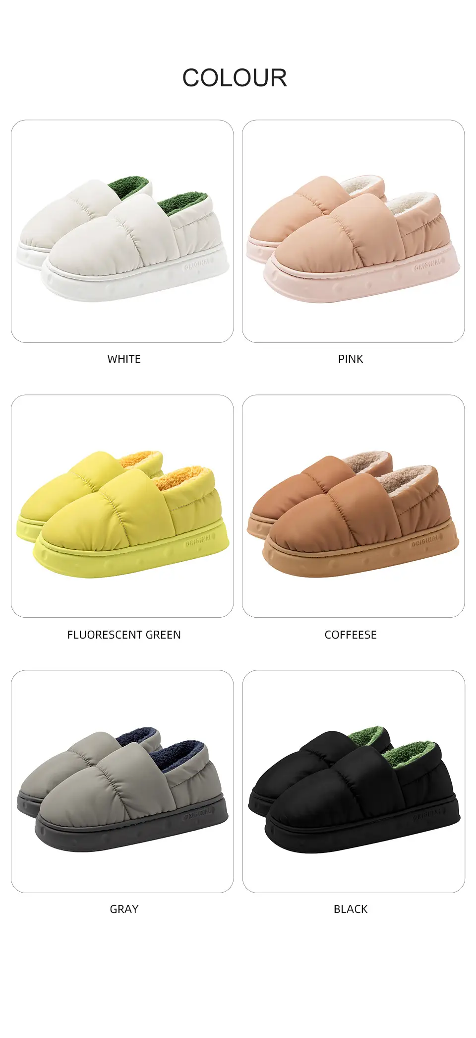 Waterproof Cotton Slippers for Women, Winter 2025 New Model, Couple's Indoor Home Non-Slip Warm Thick-Soled Outdoor Cotton Slippers for Men — feature 12