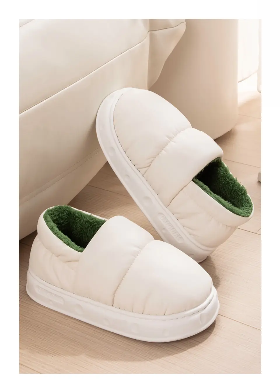 Waterproof Cotton Slippers for Women, Winter 2025 New Model, Couple's Indoor Home Non-Slip Warm Thick-Soled Outdoor Cotton Slippers for Men — feature 5