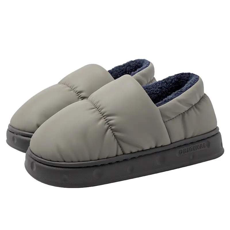 Waterproof Cotton Slippers for Women, Winter 2025 New Model, Couple's Indoor Home Non-Slip Warm Thick-Soled Outdoor Cotton Slippers for Men - Image 4