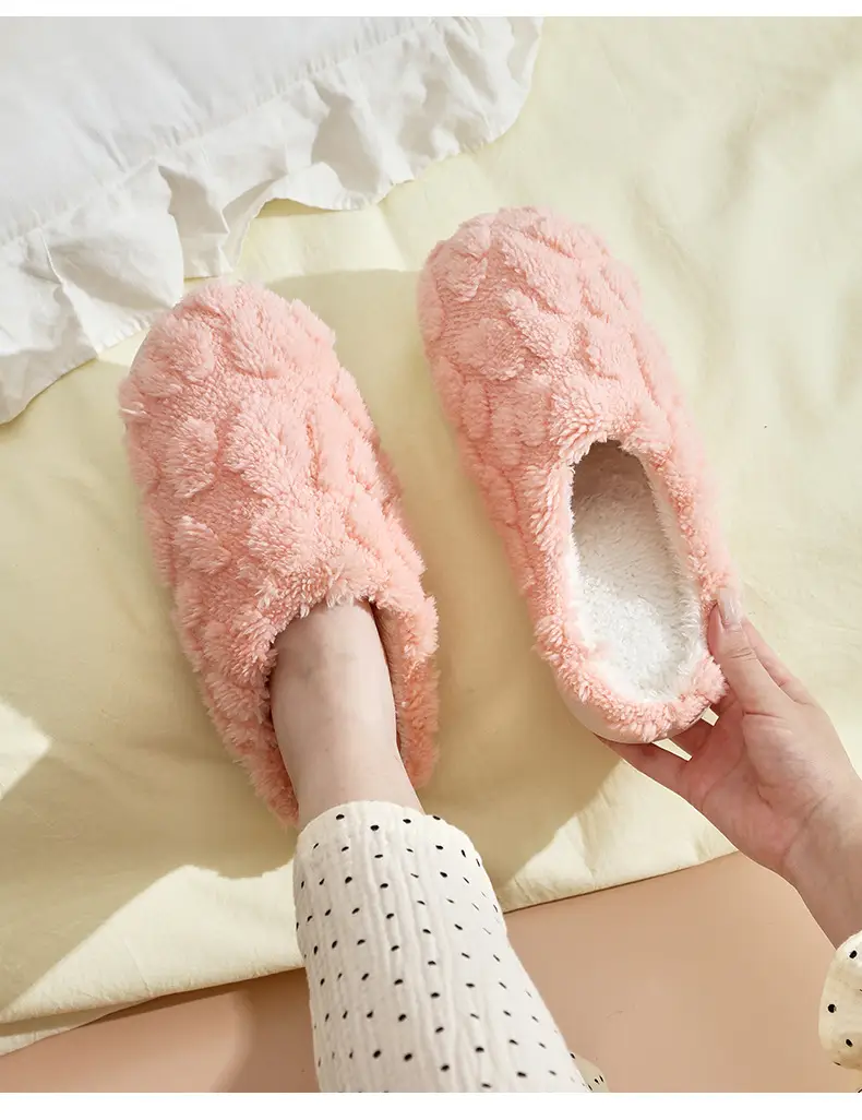 2025 Cross-Border Hot-Selling Winter Cotton Slippers for Women Wholesale Indoor Home Colorful Plush Warm Slippers Wholesale for Market Stalls — feature 10