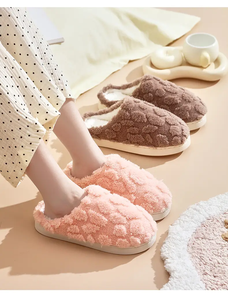 2025 Cross-Border Hot-Selling Winter Cotton Slippers for Women Wholesale Indoor Home Colorful Plush Warm Slippers Wholesale for Market Stalls — feature 11
