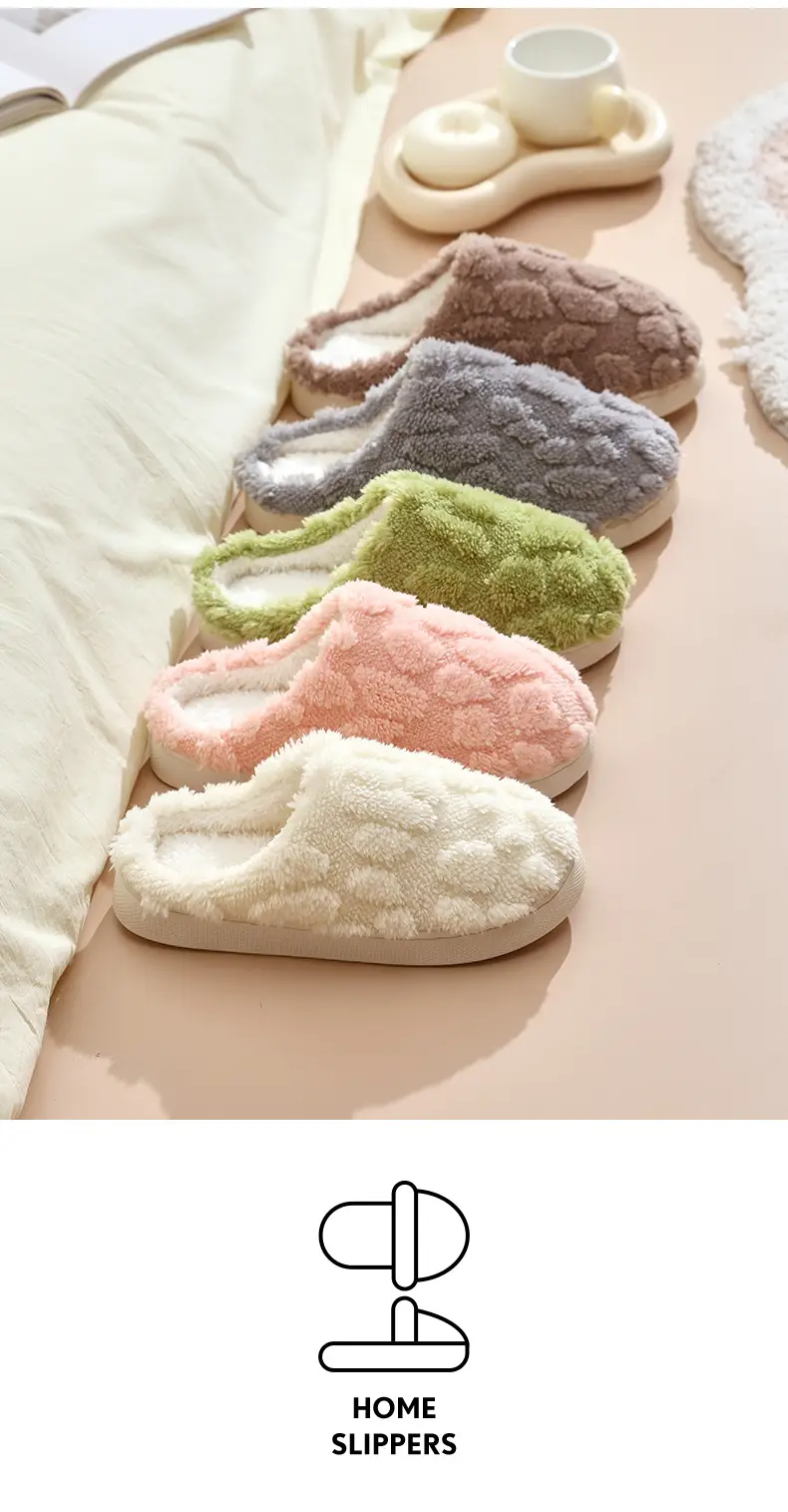 2025 Cross-Border Hot-Selling Winter Cotton Slippers for Women Wholesale Indoor Home Colorful Plush Warm Slippers Wholesale for Market Stalls — feature 14