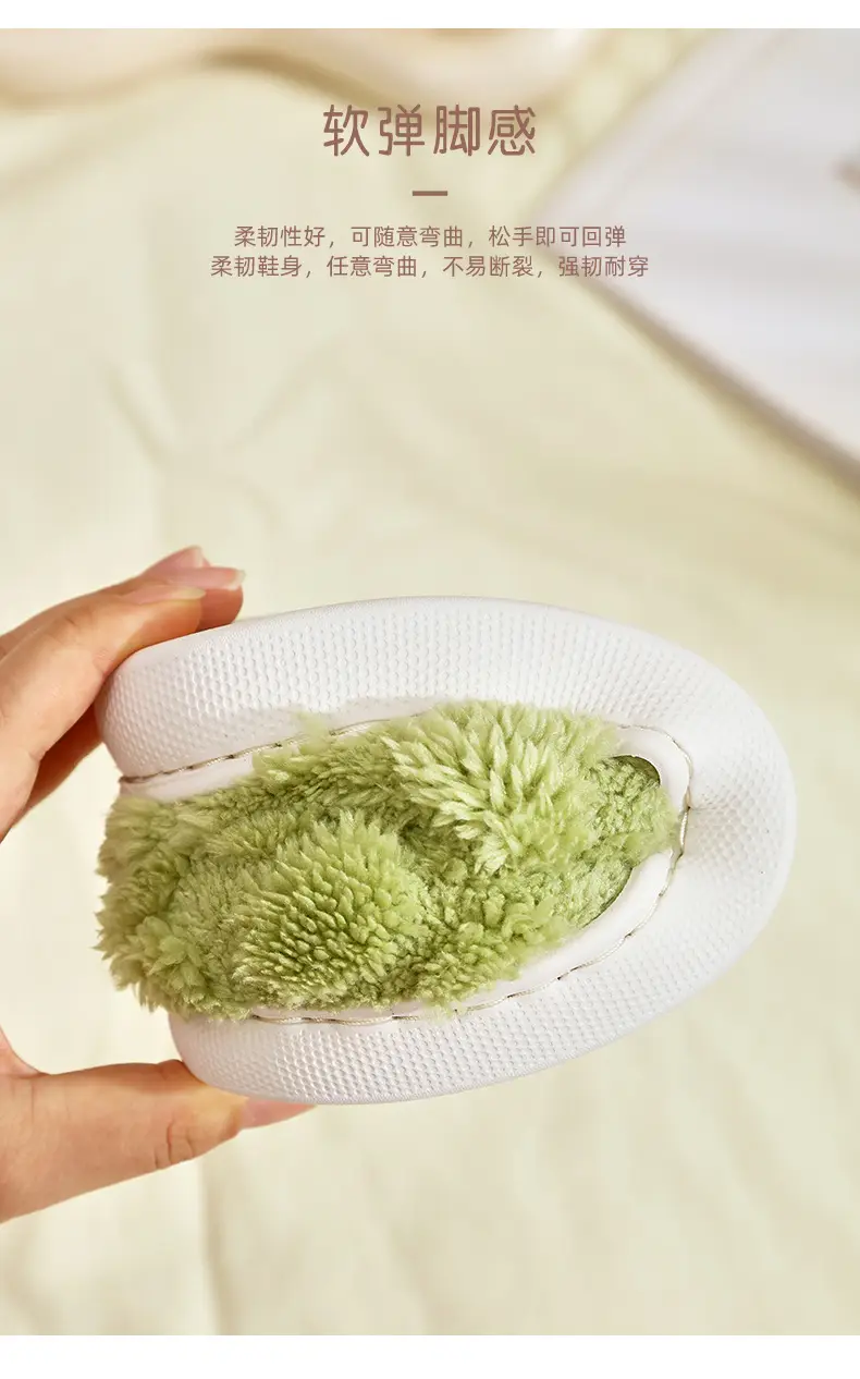 2025 Cross-Border Hot-Selling Winter Cotton Slippers for Women Wholesale Indoor Home Colorful Plush Warm Slippers Wholesale for Market Stalls — feature 7