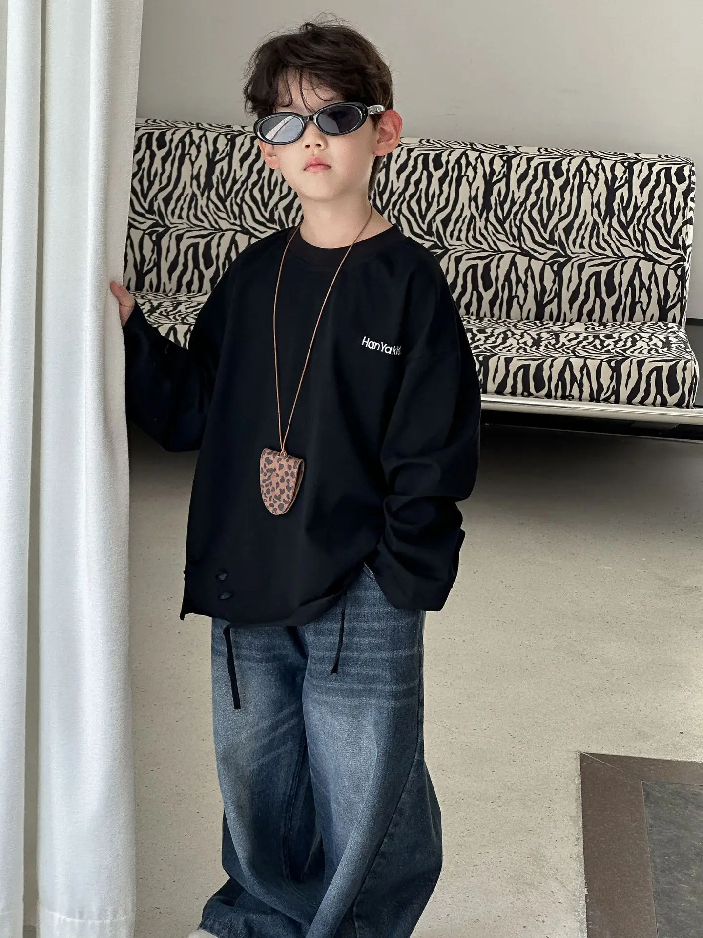 Boys Cotton Long Sleeve T-Shirt White Autumn 2025 - Image 7