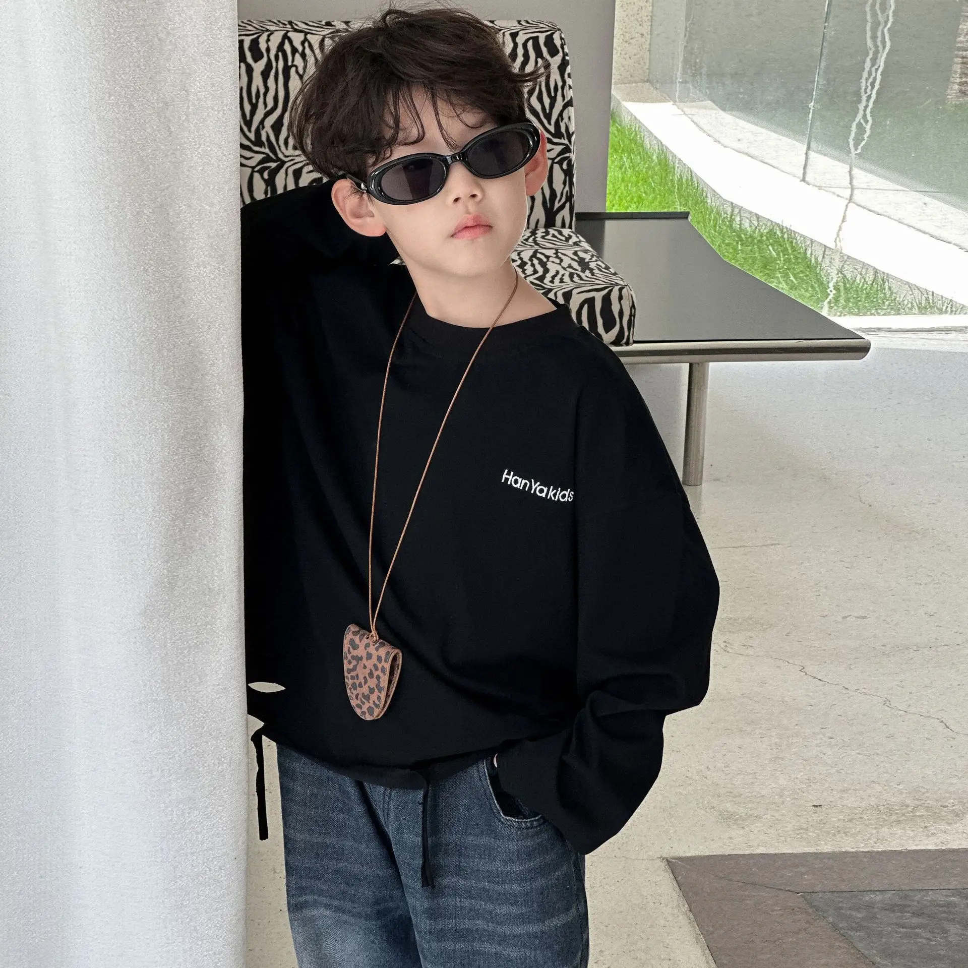 Boys Cotton Long Sleeve T-Shirt White Autumn 2025 — feature 10