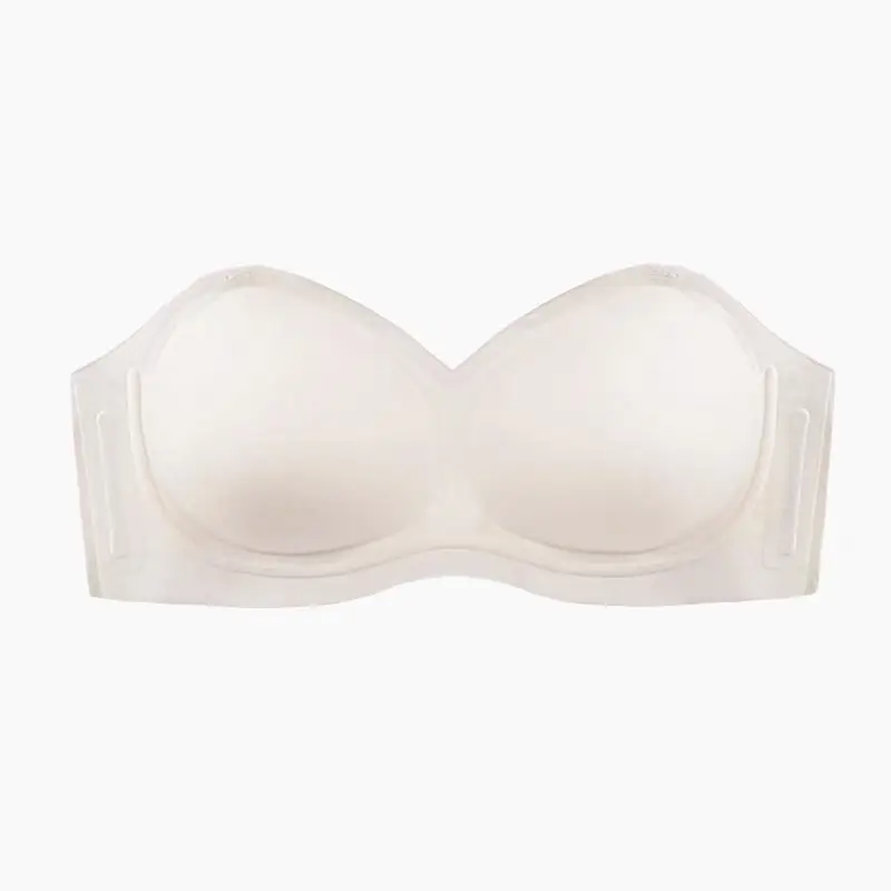 Strapless Bra for Large Busts, Seamless Foundation-Like Bra, Invisible Anti-Slip, Push-Up for Small Busts, Anti-Sagging