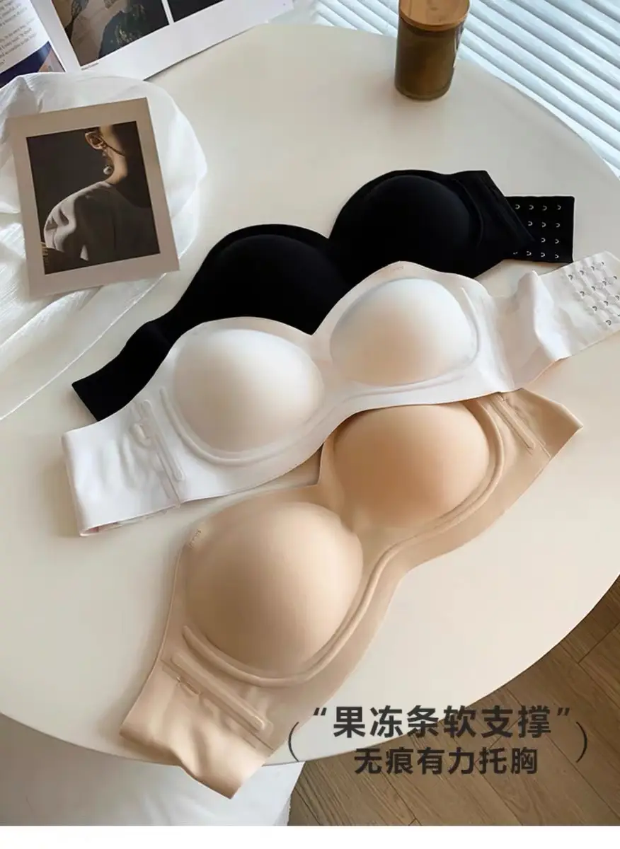 Strapless Bra for Large Busts, Seamless Foundation-Like Bra, Invisible Anti-Slip, Push-Up for Small Busts, Anti-Sagging — feature 10