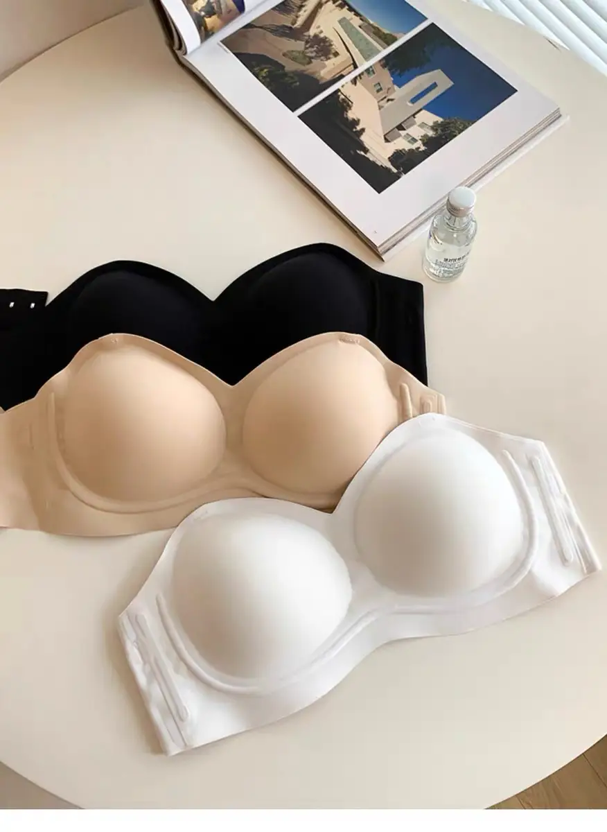Strapless Bra for Large Busts, Seamless Foundation-Like Bra, Invisible Anti-Slip, Push-Up for Small Busts, Anti-Sagging — feature 11