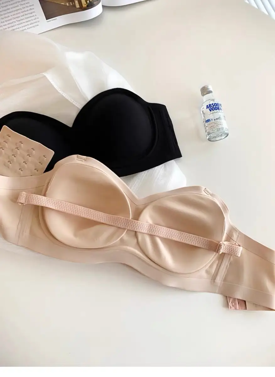 Strapless Bra for Large Busts, Seamless Foundation-Like Bra, Invisible Anti-Slip, Push-Up for Small Busts, Anti-Sagging — feature 13