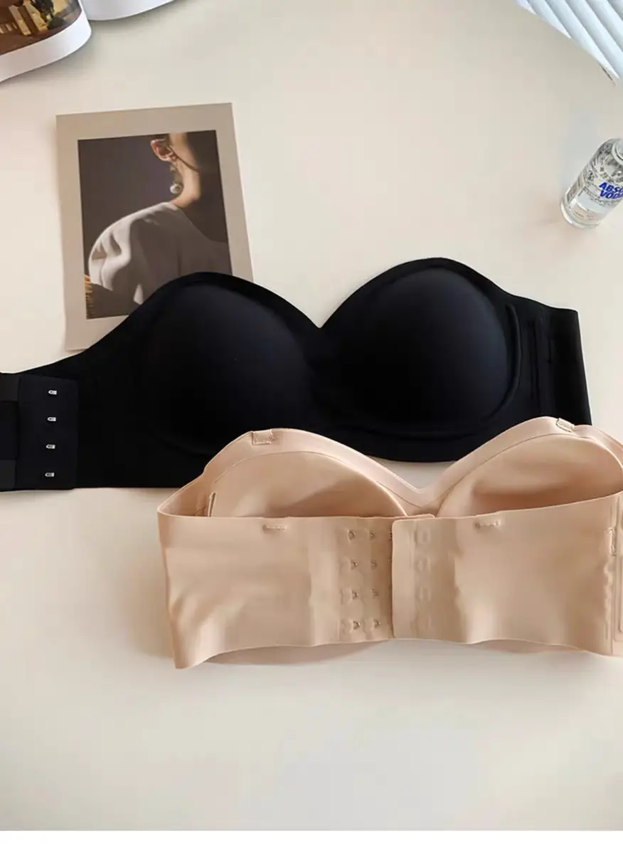 Strapless Bra for Large Busts, Seamless Foundation-Like Bra, Invisible Anti-Slip, Push-Up for Small Busts, Anti-Sagging — feature 14