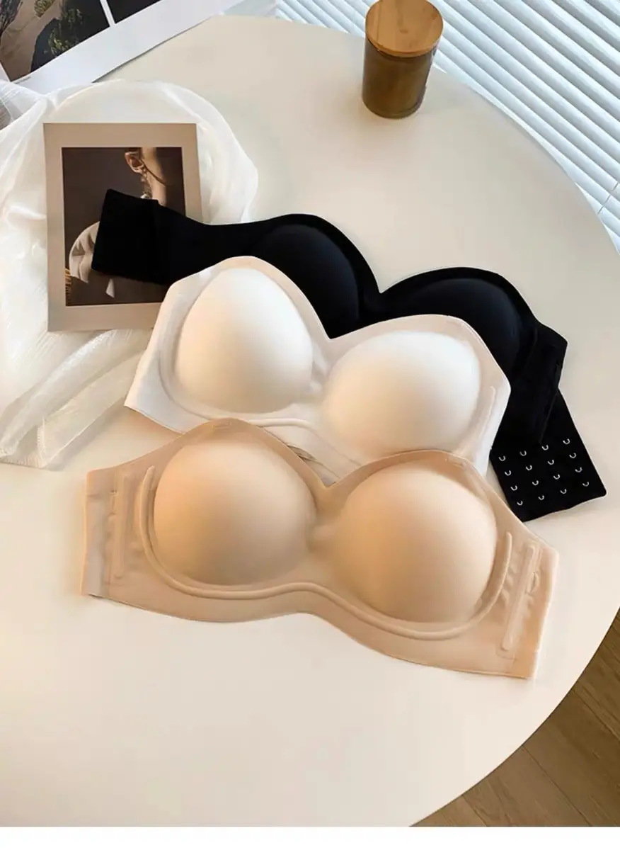 Strapless Bra for Large Busts, Seamless Foundation-Like Bra, Invisible Anti-Slip, Push-Up for Small Busts, Anti-Sagging — feature 9