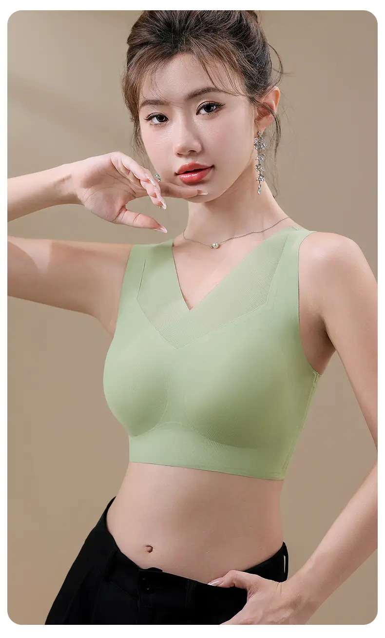 Large Size Seamless Post-Surgery Breast Prosthesis Bra Without Underwire, Anti-Sagging Fake Breast Beauty Back Bra Vest — feature 17