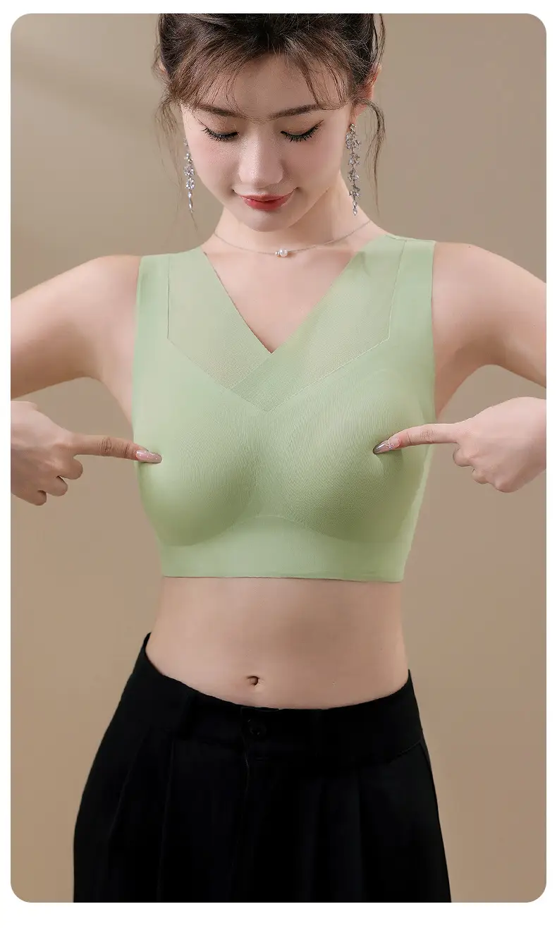 Large Size Seamless Post-Surgery Breast Prosthesis Bra Without Underwire, Anti-Sagging Fake Breast Beauty Back Bra Vest — feature 18