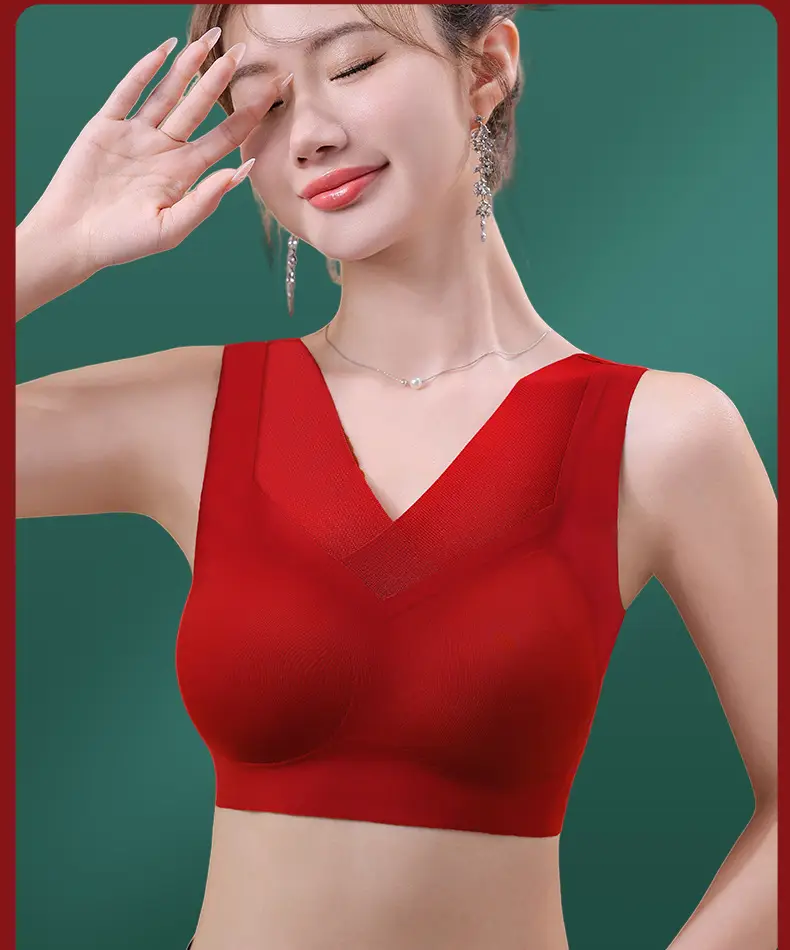 Large Size Seamless Post-Surgery Breast Prosthesis Bra Without Underwire, Anti-Sagging Fake Breast Beauty Back Bra Vest — feature 19