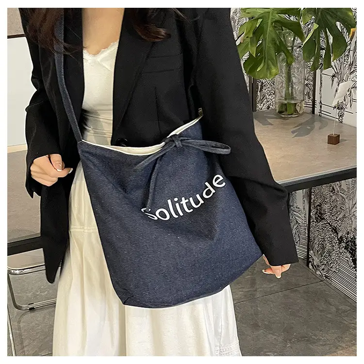 Women Large Capacity Cloth Shoulder Crossbody Bag Korean Style — feature 13