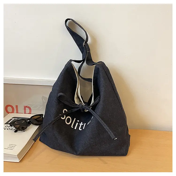 Women Large Capacity Cloth Shoulder Crossbody Bag Korean Style — feature 17