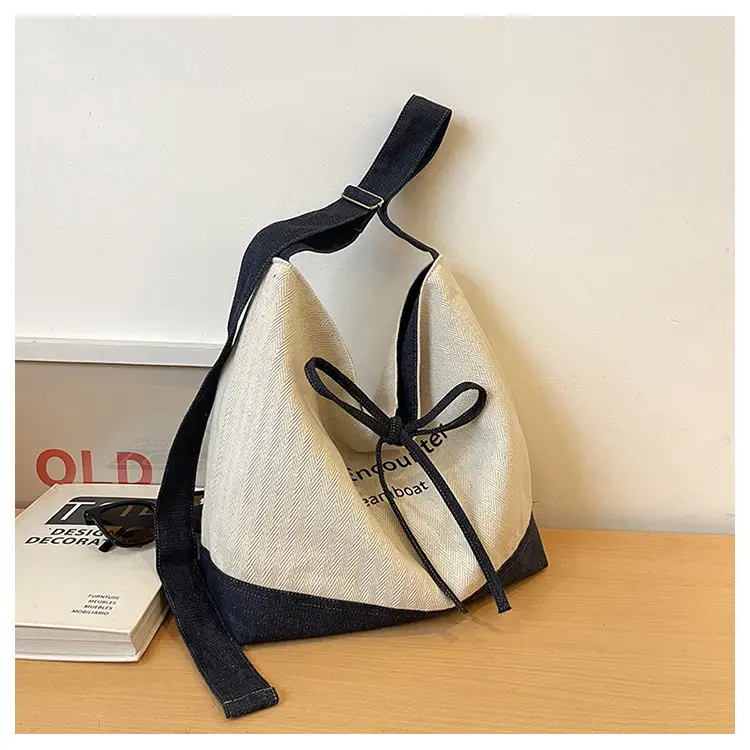 Women Large Capacity Cloth Shoulder Crossbody Bag Korean Style — feature 18