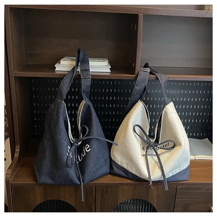 Women Large Capacity Cloth Shoulder Crossbody Bag Korean Style — feature 19