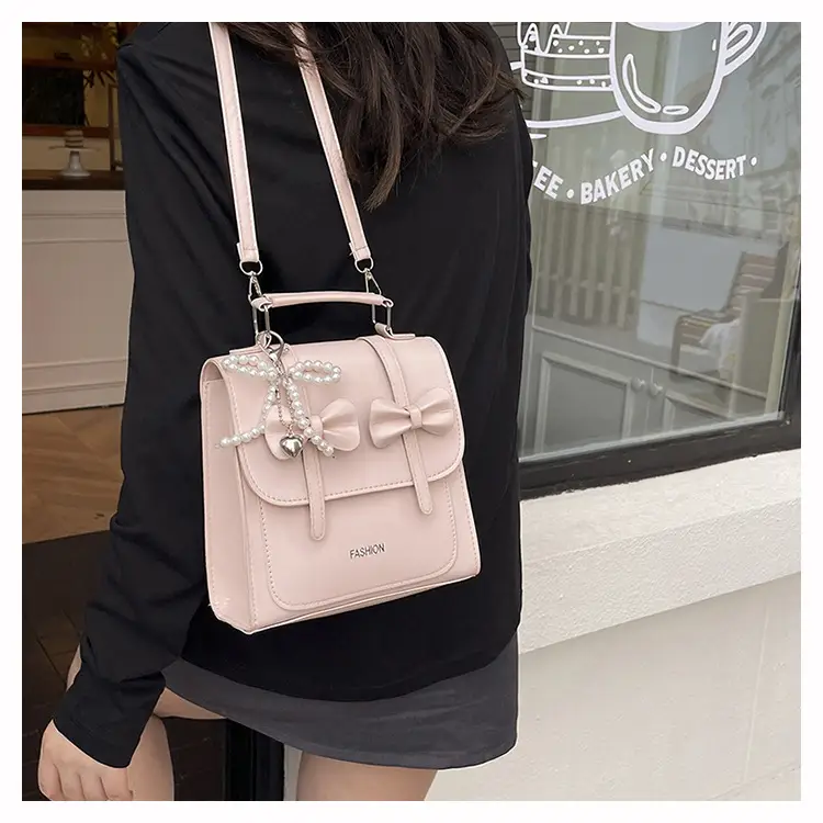 Women's Beige Bow Satchel Shoulder Bag 2025 — feature 11