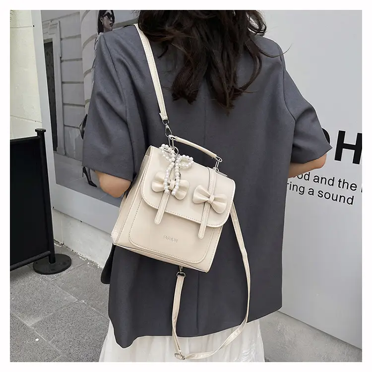 Women's Beige Bow Satchel Shoulder Bag 2025 — feature 13