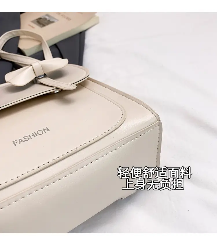 Women's Beige Bow Satchel Shoulder Bag 2025 — feature 4