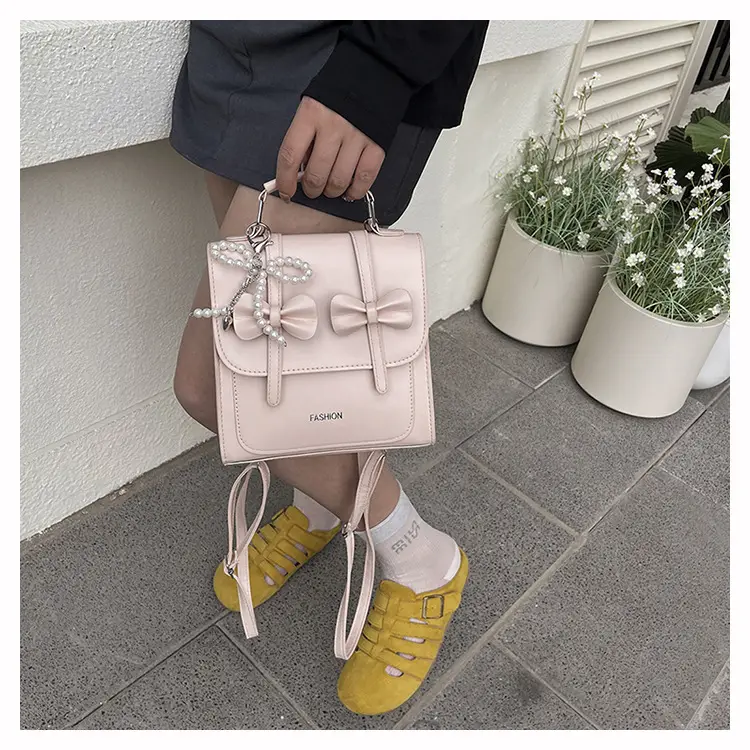 Women's Beige Bow Satchel Shoulder Bag 2025 — feature 9