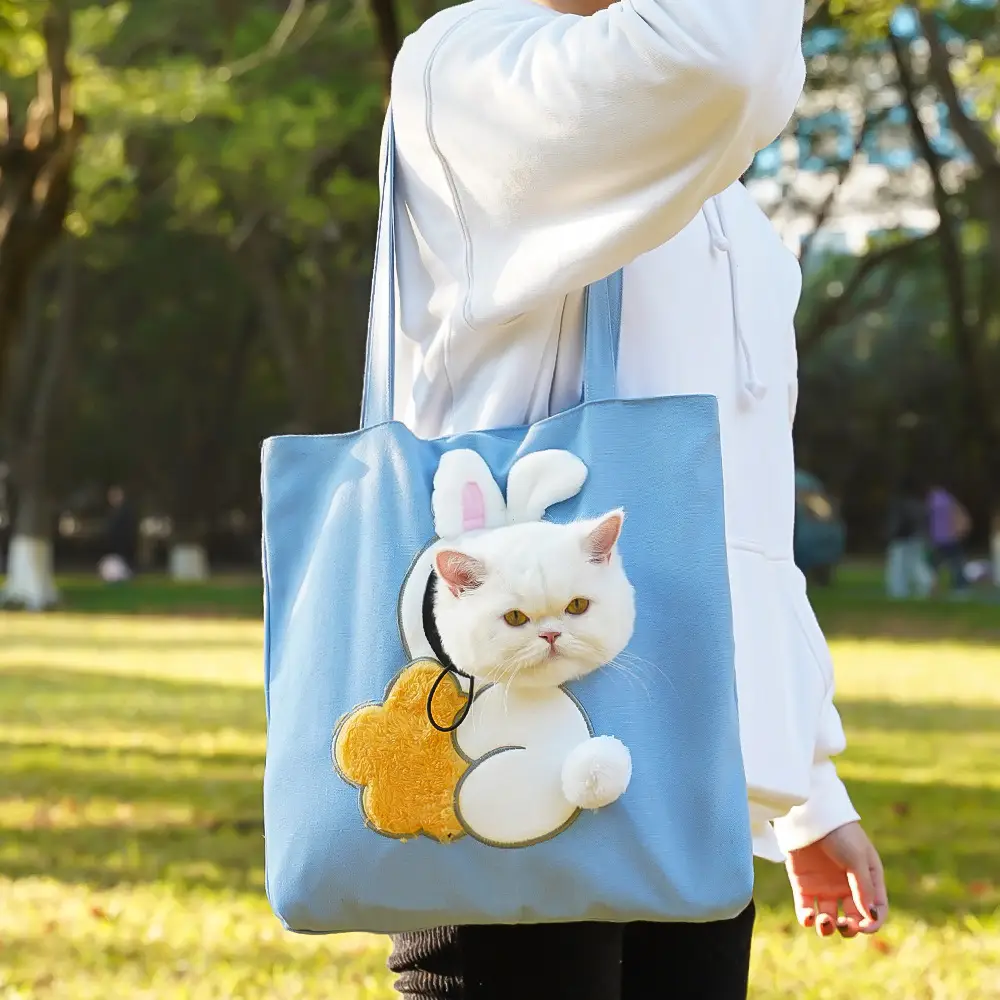 Pet Cat Dog Rabbit Carryall Bag Adjustable Large Capacity - Image 5