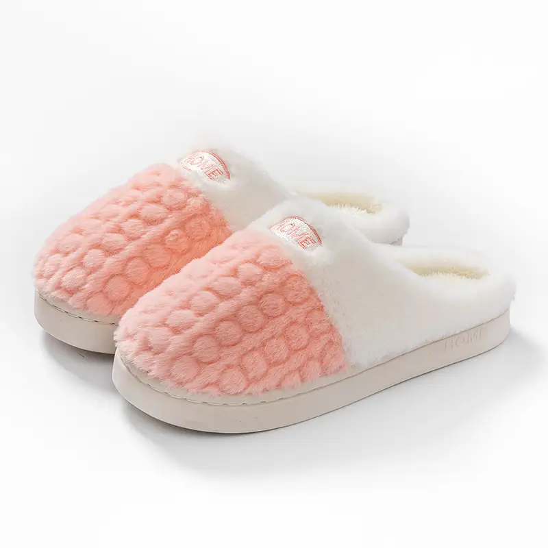 Women's 2025 New Autumn and Winter Indoor Home Thick-Soled Warm Plush Slippers Wholesale for Men - Image 6
