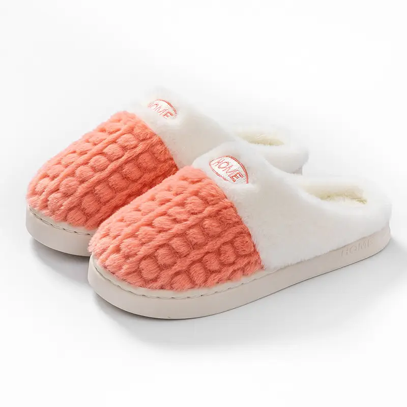 Women's 2025 New Autumn and Winter Indoor Home Thick-Soled Warm Plush Slippers Wholesale for Men - Image 7
