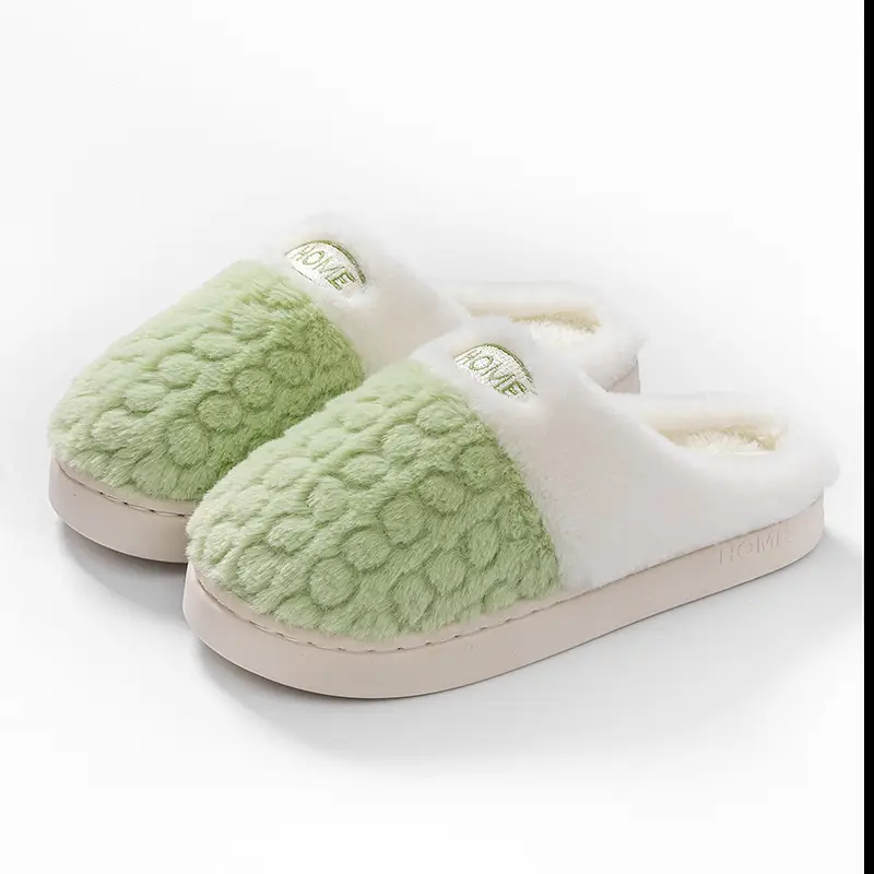 Women's 2025 New Autumn and Winter Indoor Home Thick-Soled Warm Plush Slippers Wholesale for Men - Image 8
