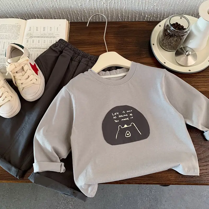 Boys Long Sleeve T-Shirt Cream Patches 2025 — feature 7
