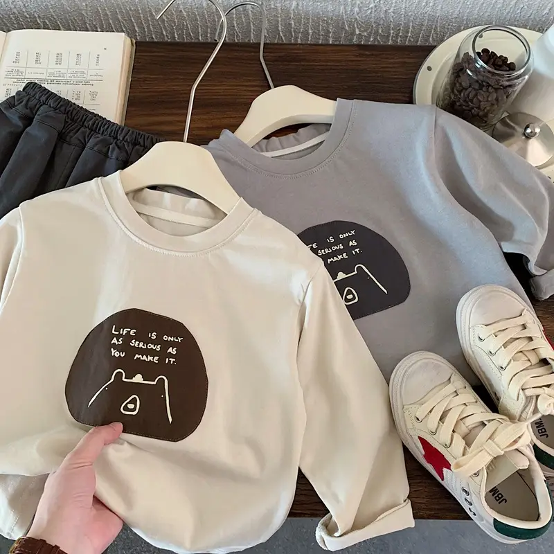 Boys Long Sleeve T-Shirt Cream Patches 2025 — feature 9