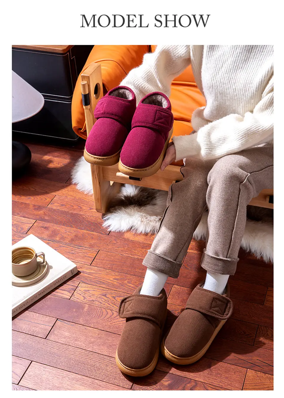 Winter Slippers with Thick Soles 2025 New Model for Men and Women, Indoor Home Non-Slip Thickened Warm Cotton Shoes for the Elderly, Suitable for Outdoor Wear — feature 11