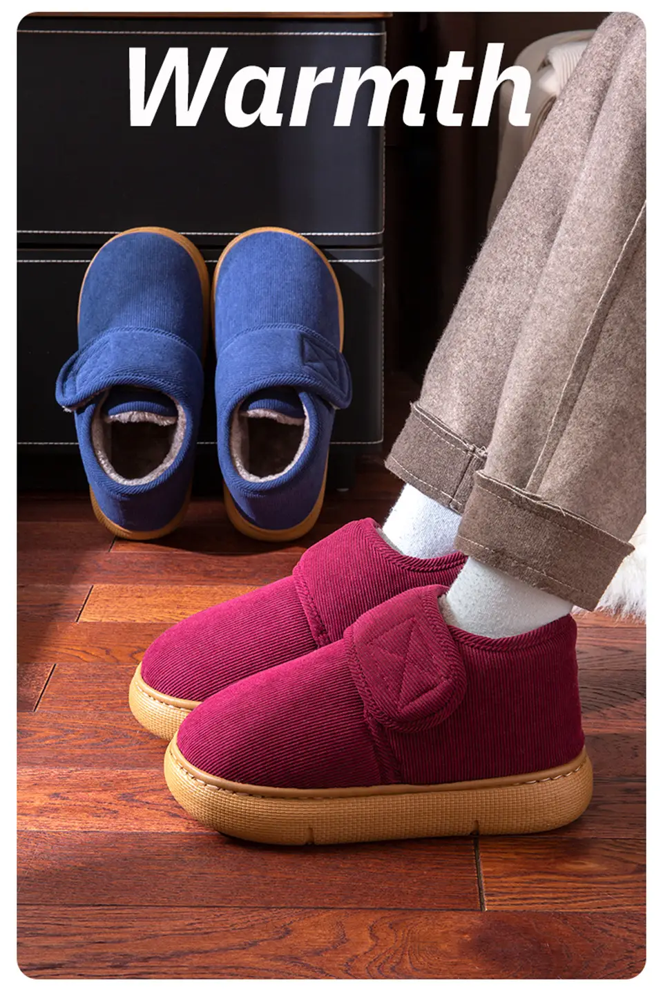 Winter Slippers with Thick Soles 2025 New Model for Men and Women, Indoor Home Non-Slip Thickened Warm Cotton Shoes for the Elderly, Suitable for Outdoor Wear — feature 4