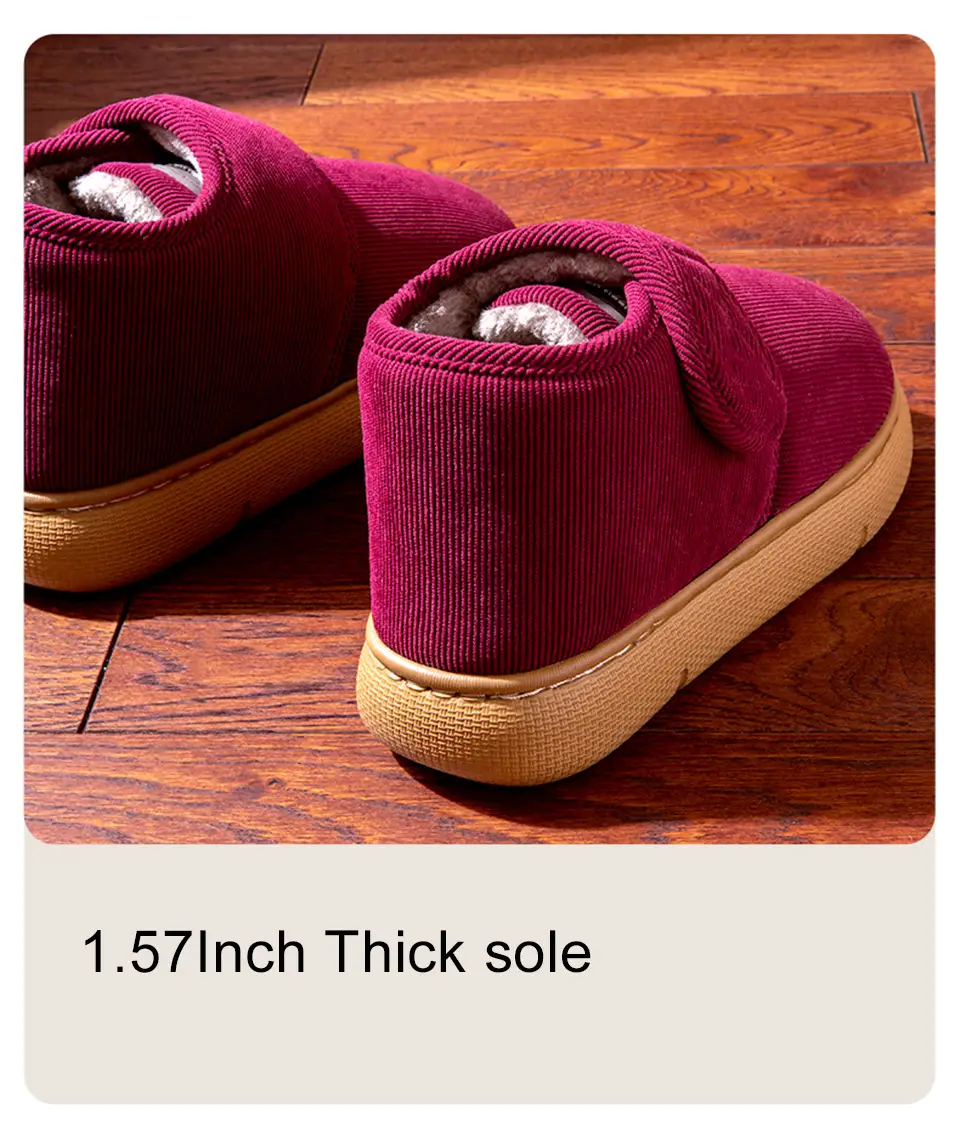 Winter Slippers with Thick Soles 2025 New Model for Men and Women, Indoor Home Non-Slip Thickened Warm Cotton Shoes for the Elderly, Suitable for Outdoor Wear — feature 9